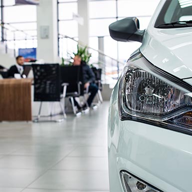 New car at dealership